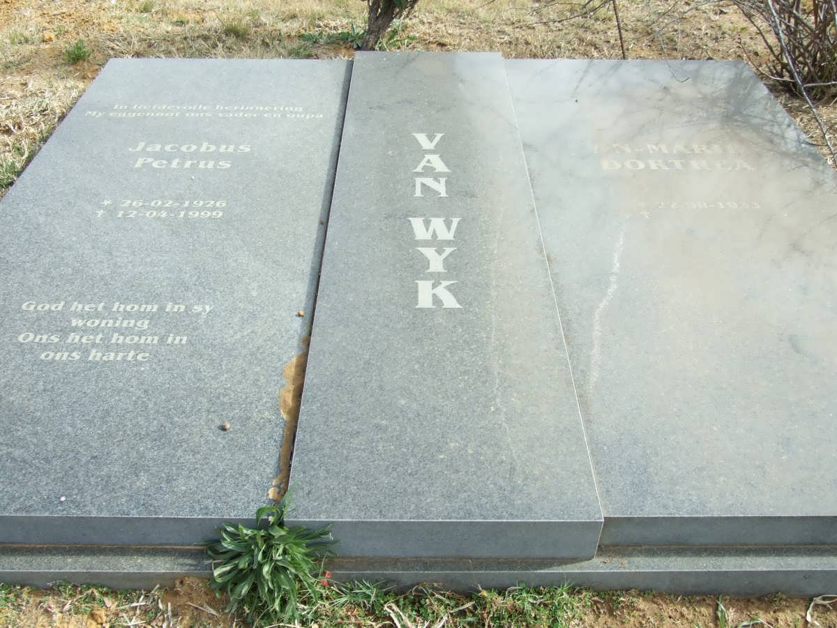 WYK Jacobus Petrus, van 1926-1999 &amp; An-Marie Dorthea 1933-