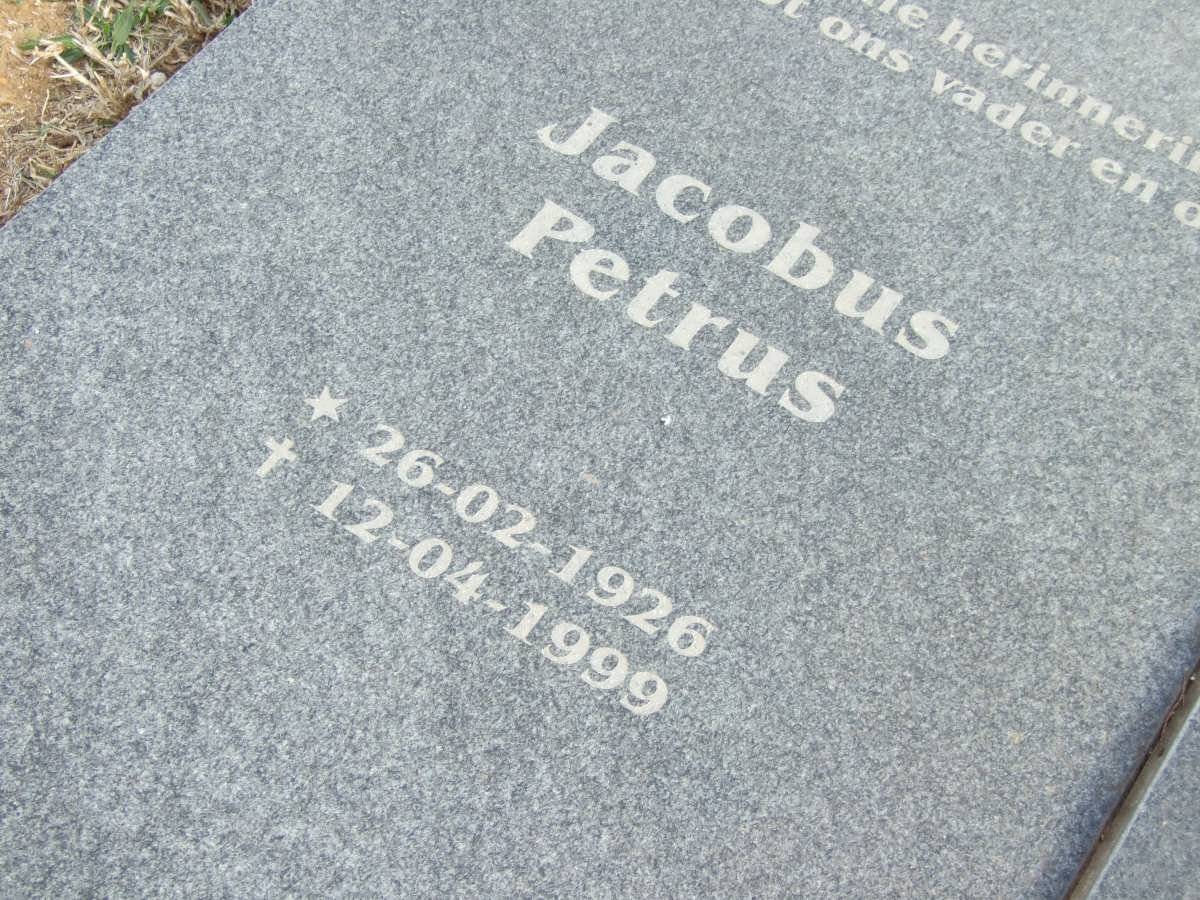 WYK Jacobus Petrus, van 1926-1999