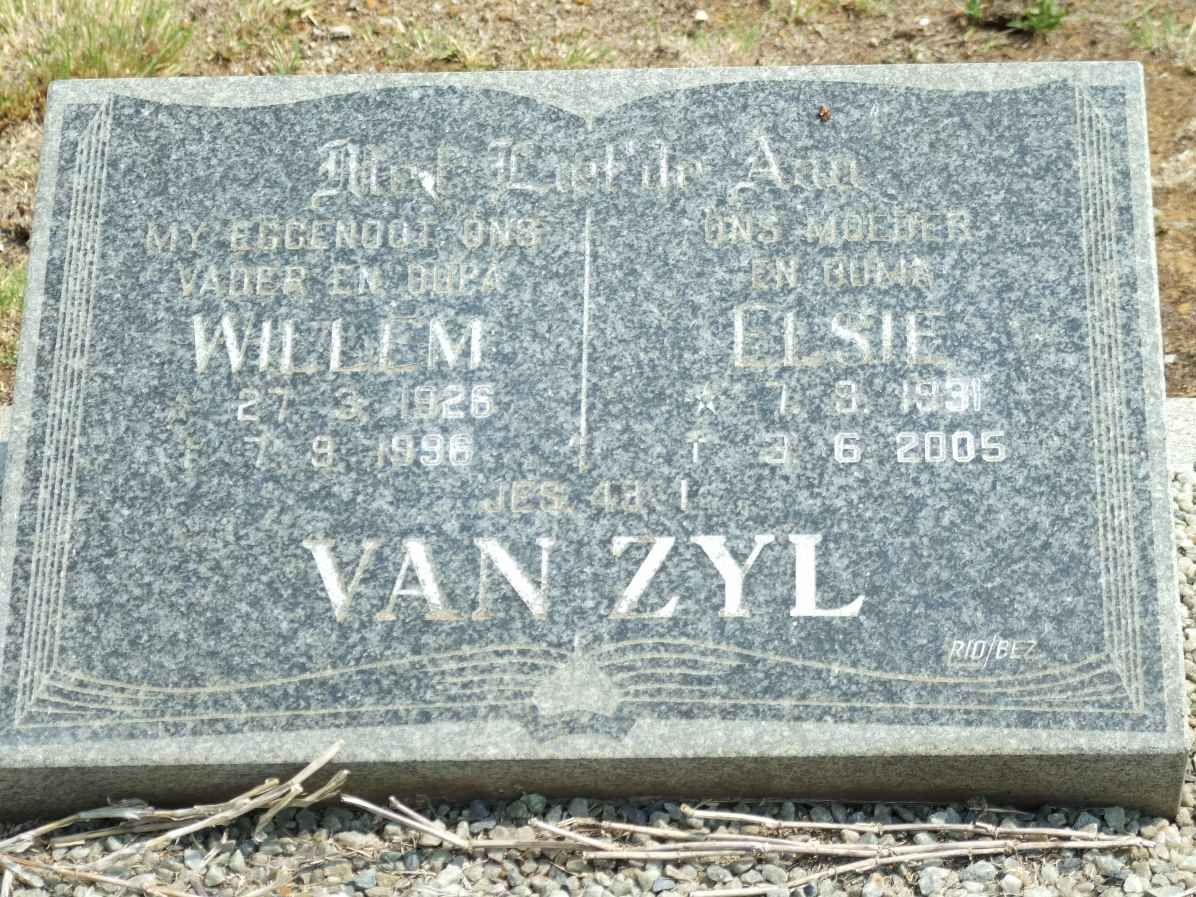 ZYL Willem, van 1926-1996 &amp; Elsie 1931-2005