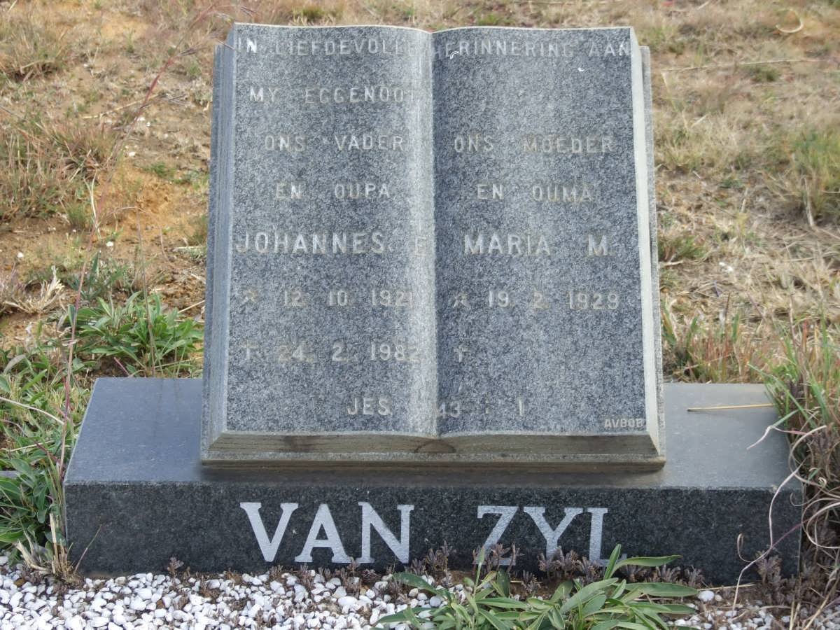 ZYL Johannes, van 1921-1982 &amp; Maria M. 1929-