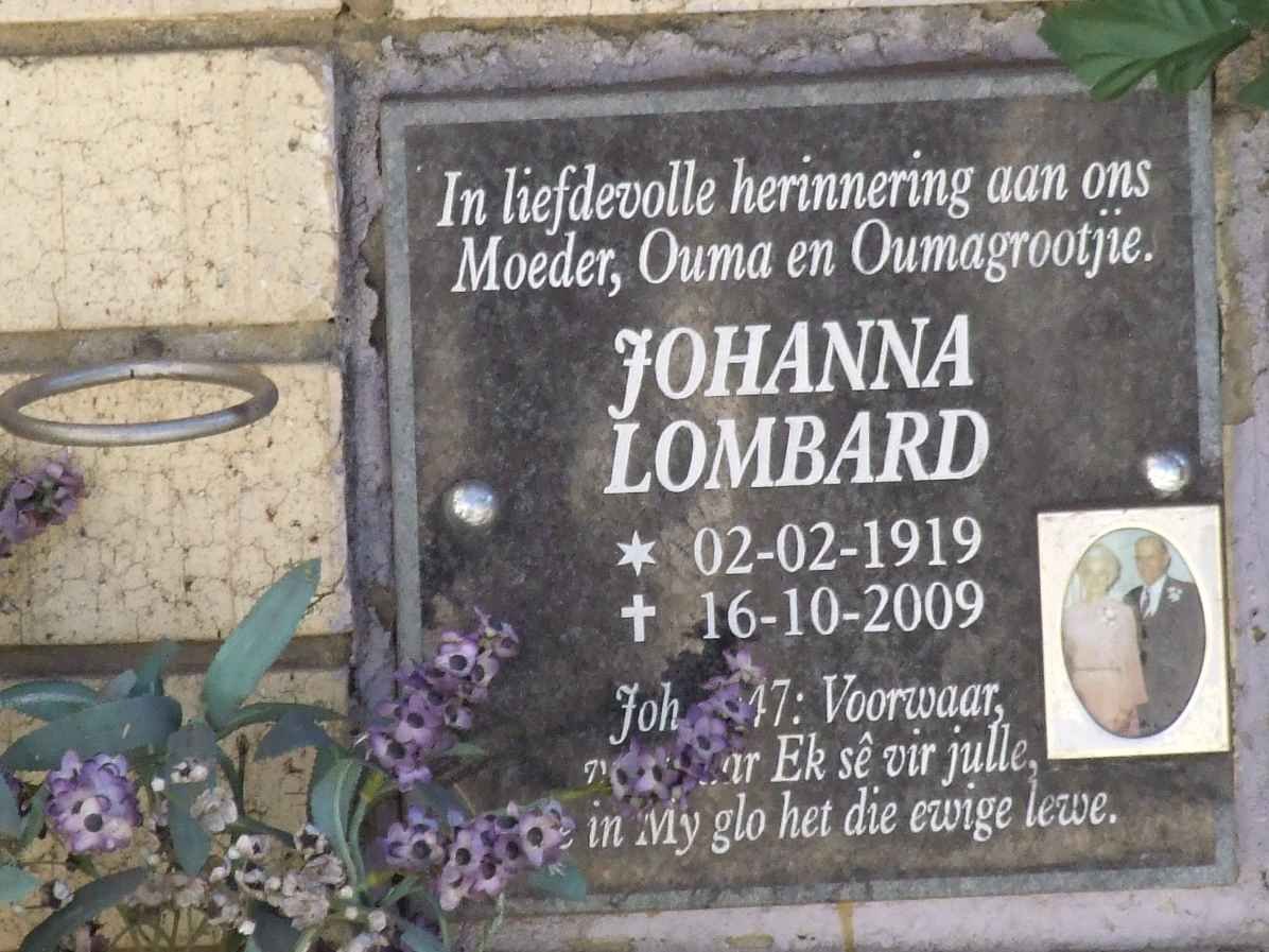 LOMBARD Johanna 1919-2009