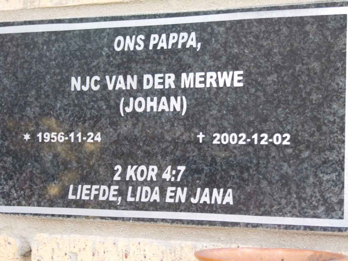 MERWE N.J.C, van der 1956-2002