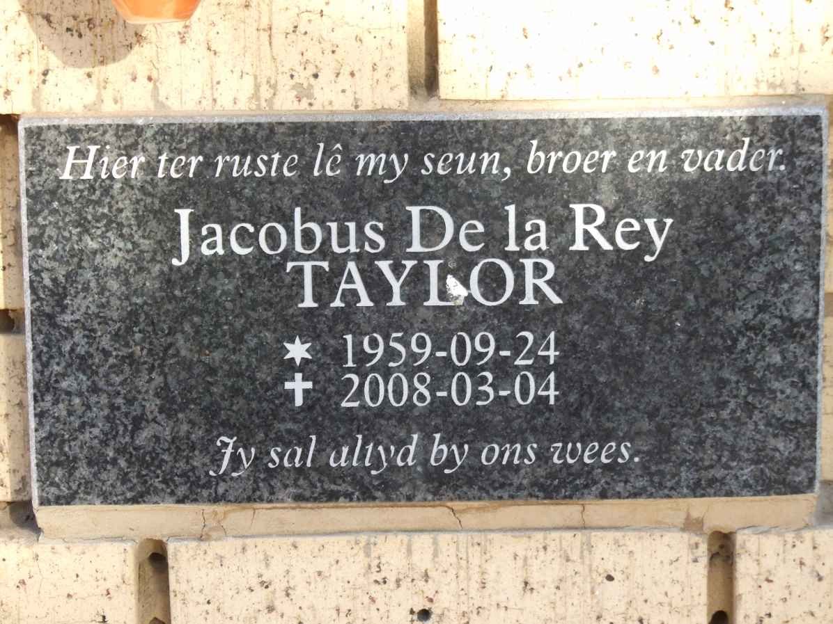 TAYLOR Jacobus De la Rey 1959-2008