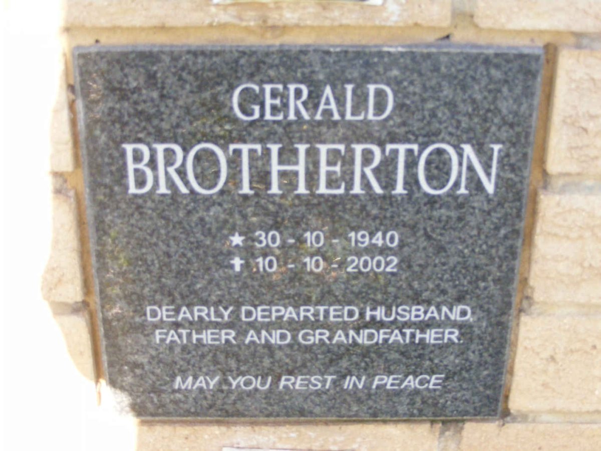 BROTHERTON Gerald 1940-2002
