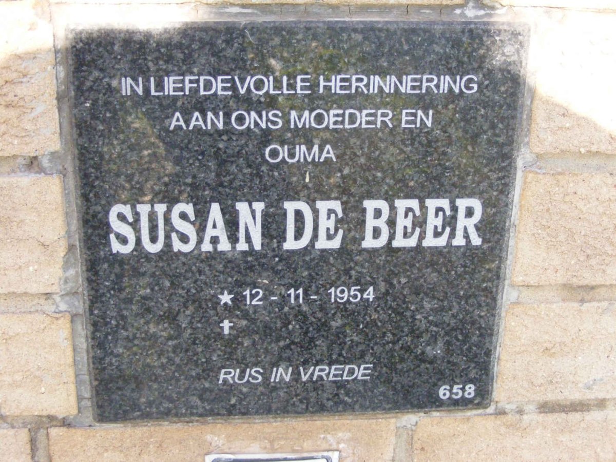 BEER Susan, de -1954
