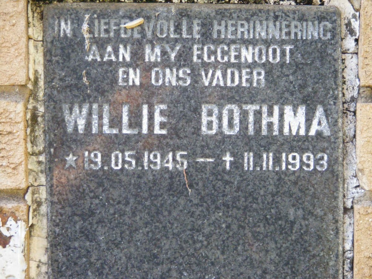BOTHMA Willie 1945-1993