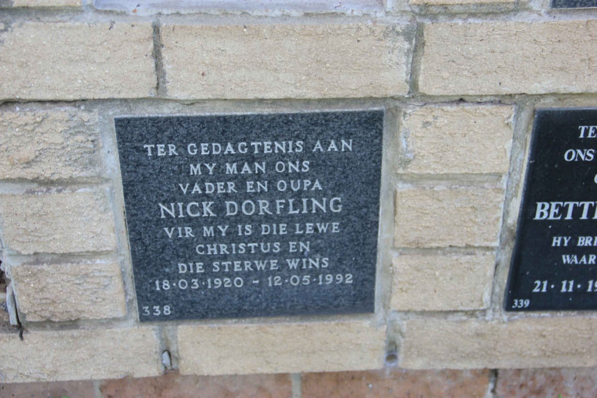 DORFLING Nick 1920-1992