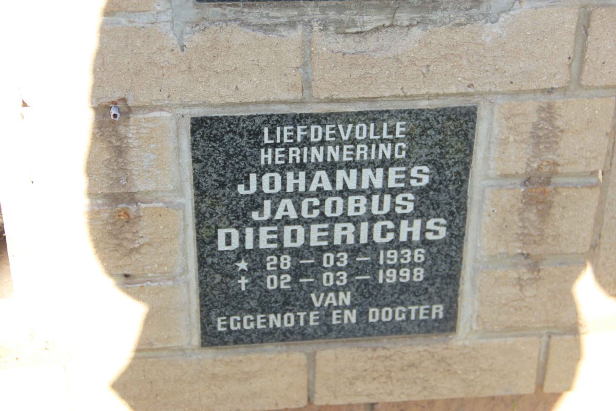 DIEDERICHS Johannes Jacobus 1936-1998
