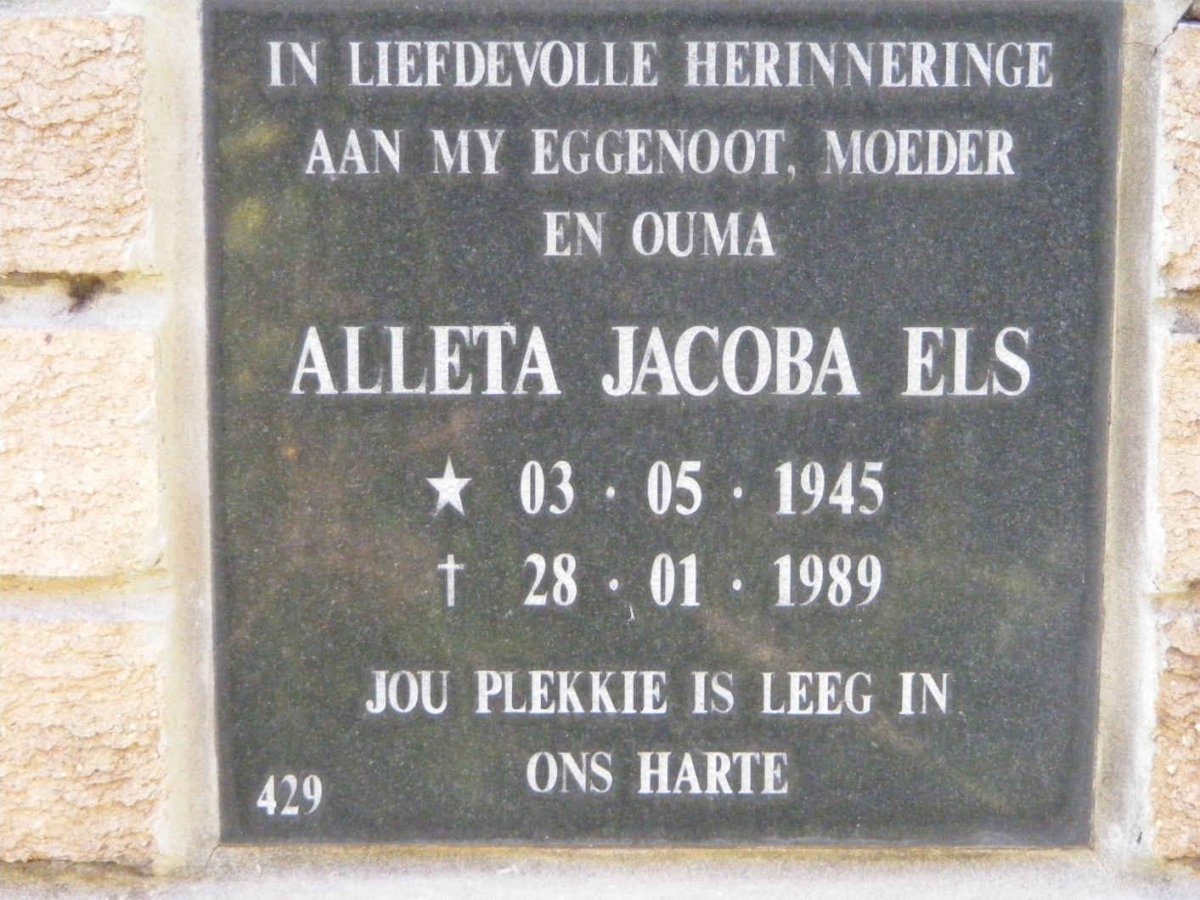 ELS Aletta Jacoba 1945-1989