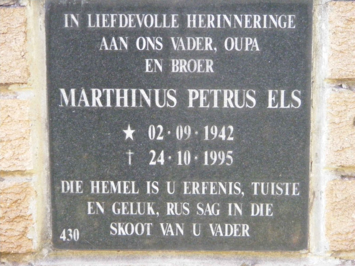 ELS Marthinus Petrus 1942-1995