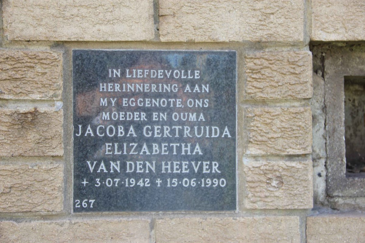 HEEVER Jacoba Gertruida Elizabetha, van den 1942-1990