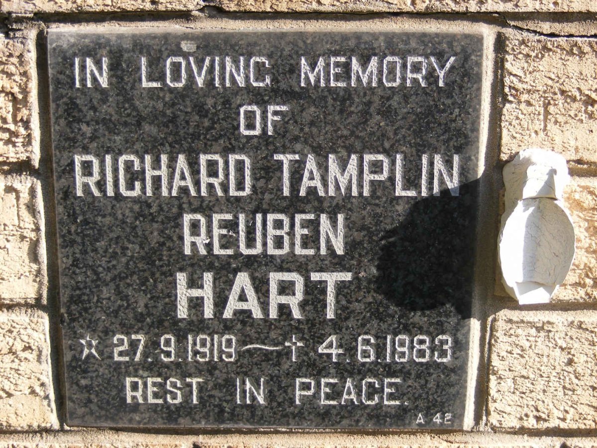 HART Richard Tamplin Reuben 1919-1983