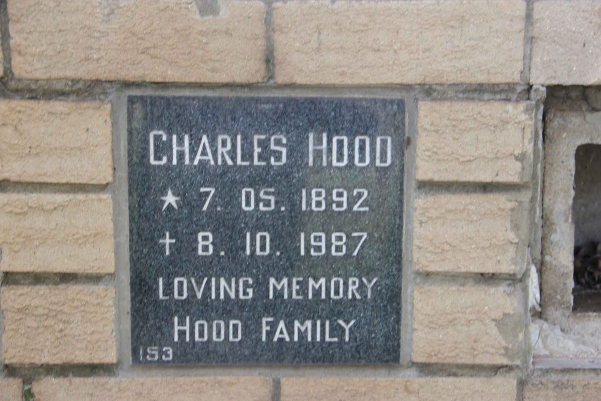 HOOD Charles 1892-1987