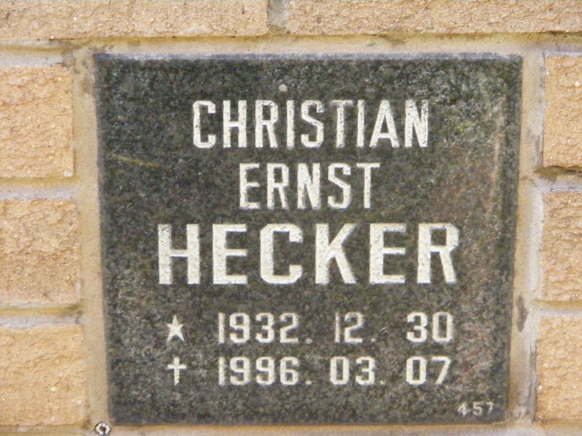 HECKER Christian Ernst 1932-1996