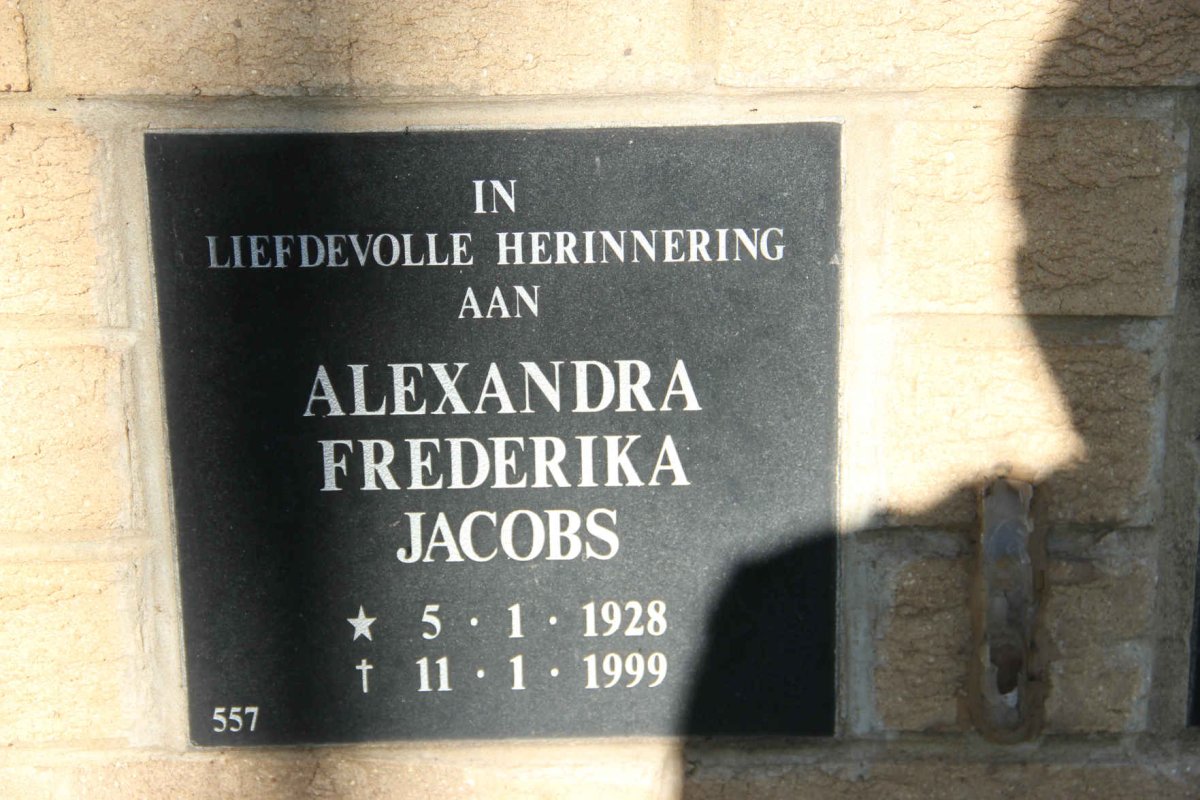 JACOBS Alexandra Frederika 1928-1999