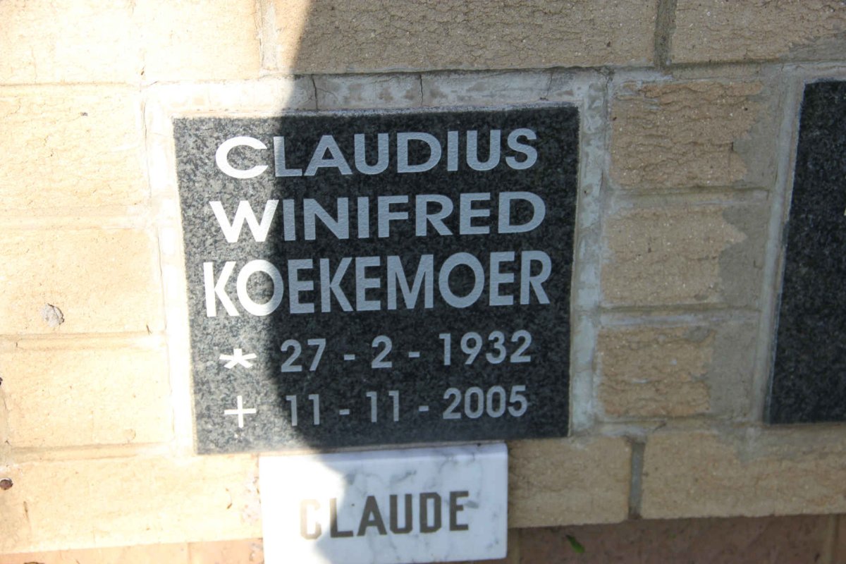 KOEKEMOER Claudius Winifred 1932-2005
