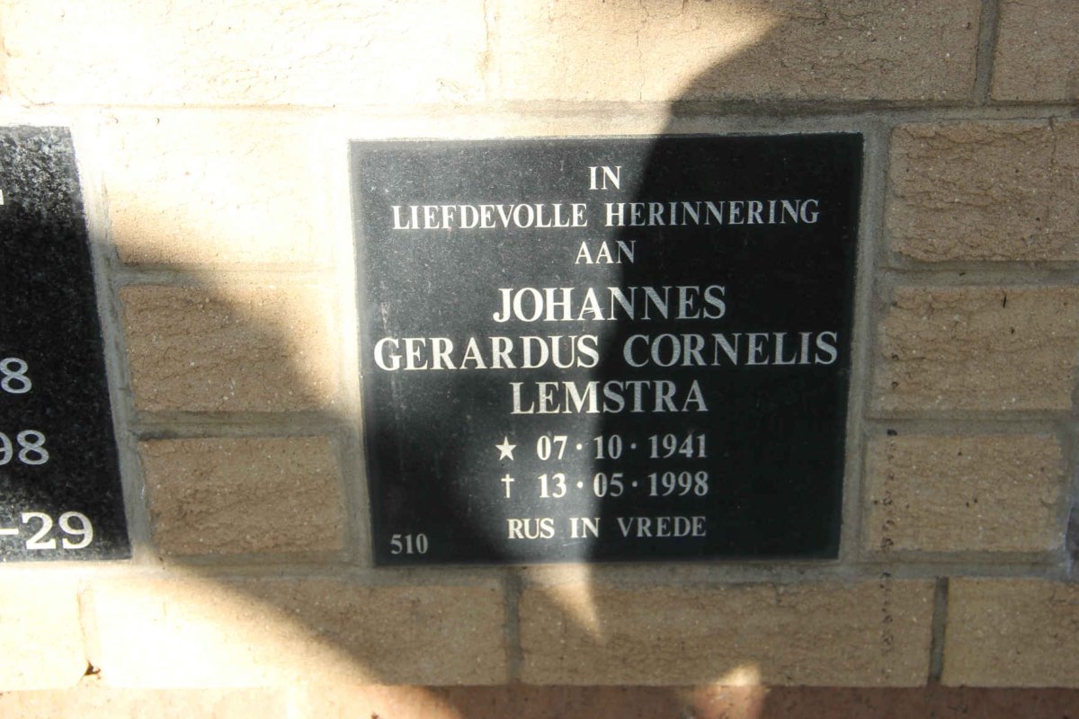 LEMSTRA Johannes Gerardus Cornelis 1941-1998