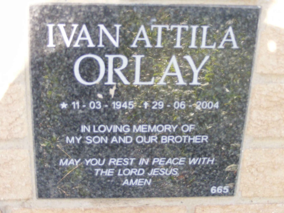 ORLAY Ivan Attila 1945-2004