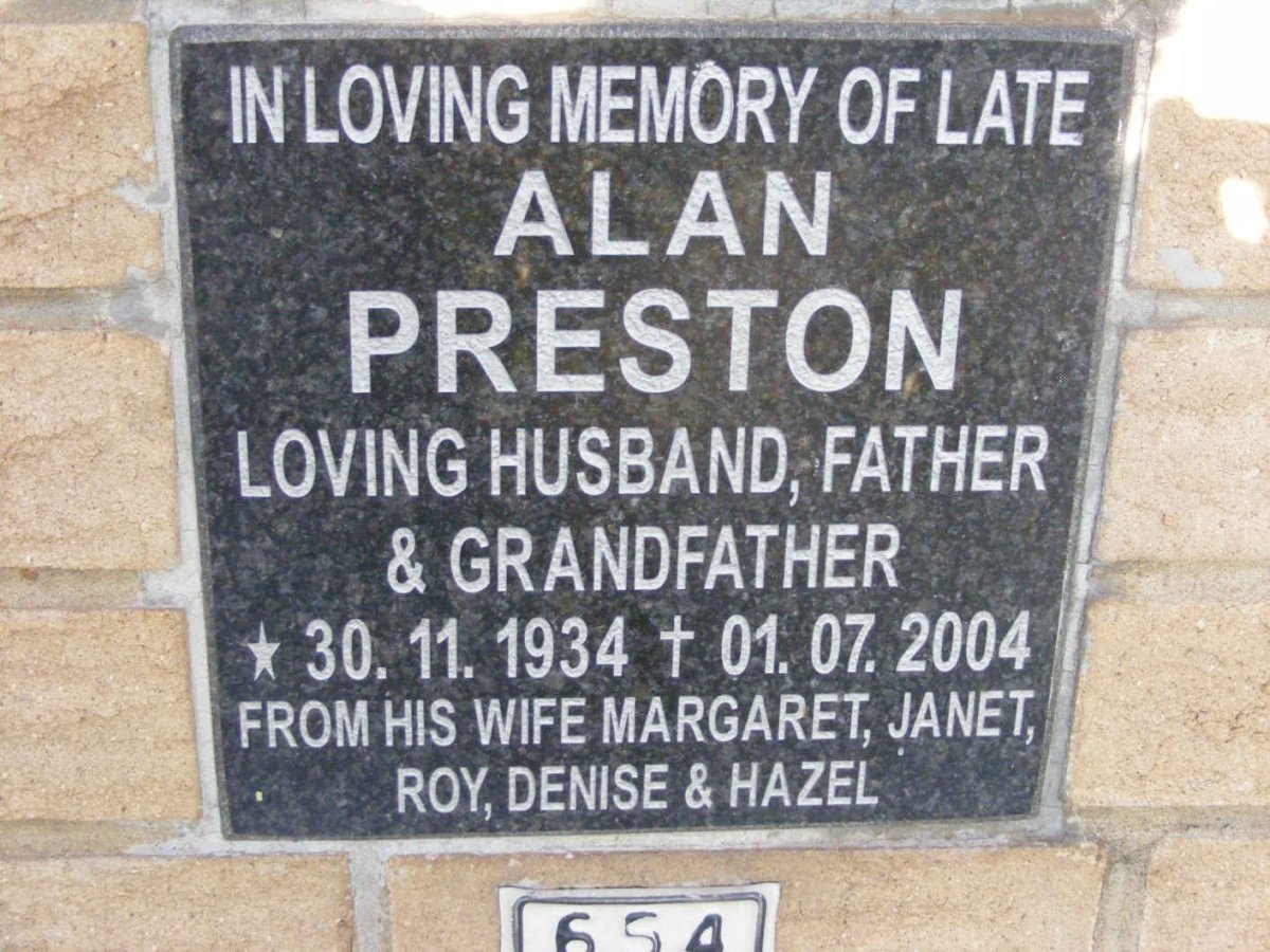PRESTON Alan 1934-2004