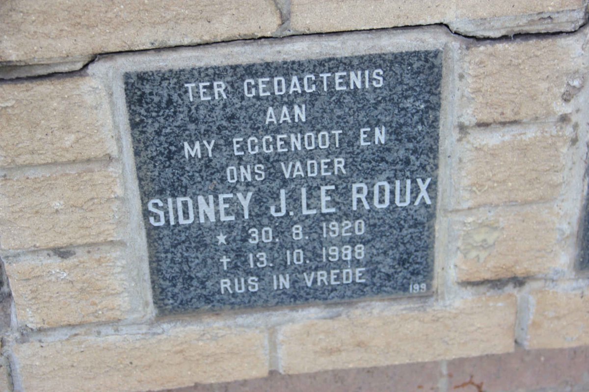 ROUX Sidney J., le 1920-1988
