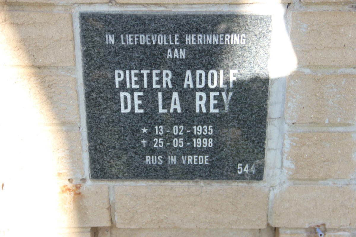 REY Pieter Adolf, de la 1935-1998