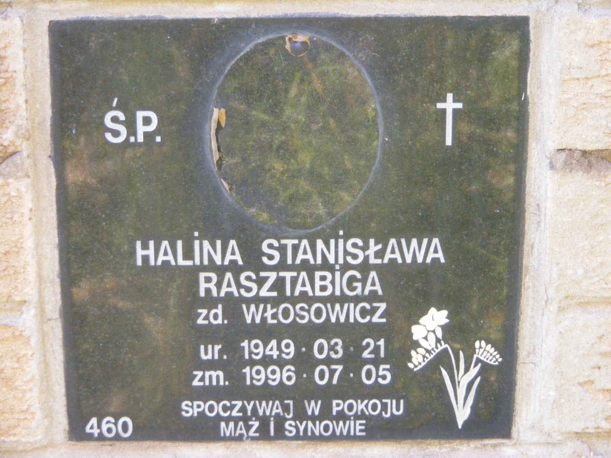 RASZTABIGA Halina Stanislawa nee WLOSOWICZ 1949-1996