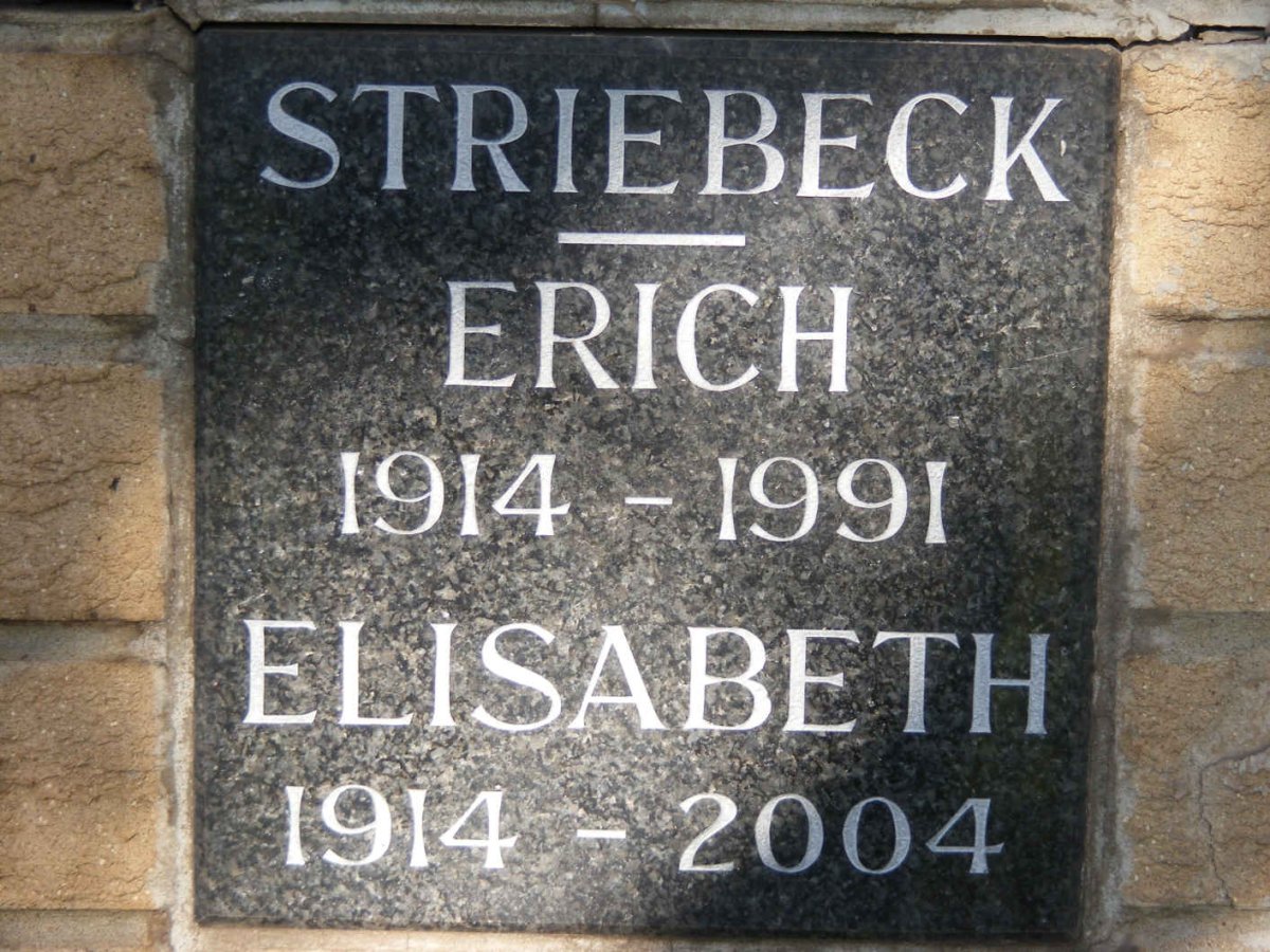 STRIEBECK Erich 1914-1991 &amp; Elisabeth 1914-2004