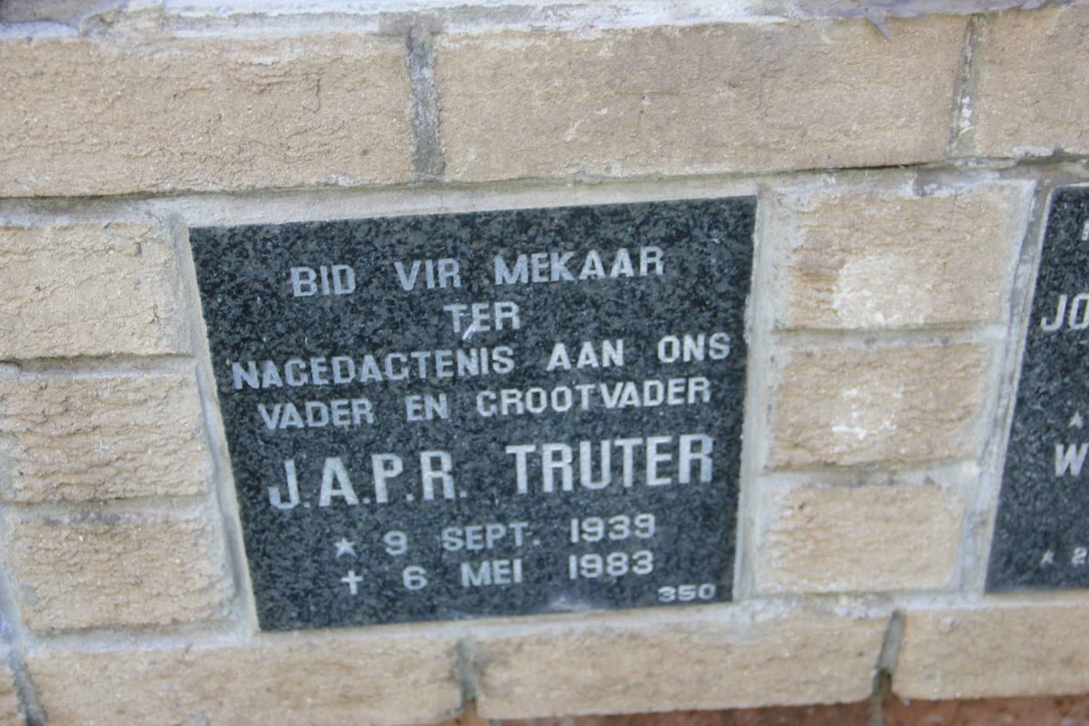 TRUTER J.A.P.R. 1939-1983