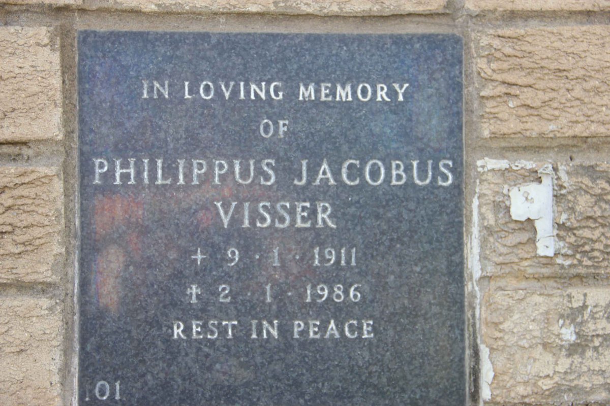 VISSER Philippus Jacobus 1911-1986