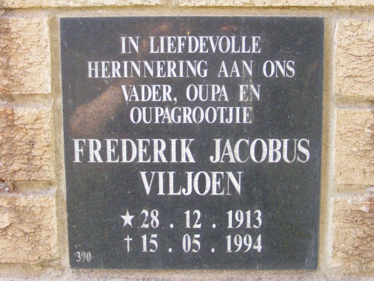 VILJOEN Frederik Jacobus 1913-1994