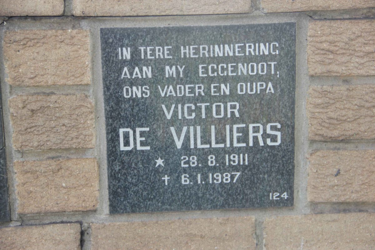 VILLIERS Victor, de 1911-1987