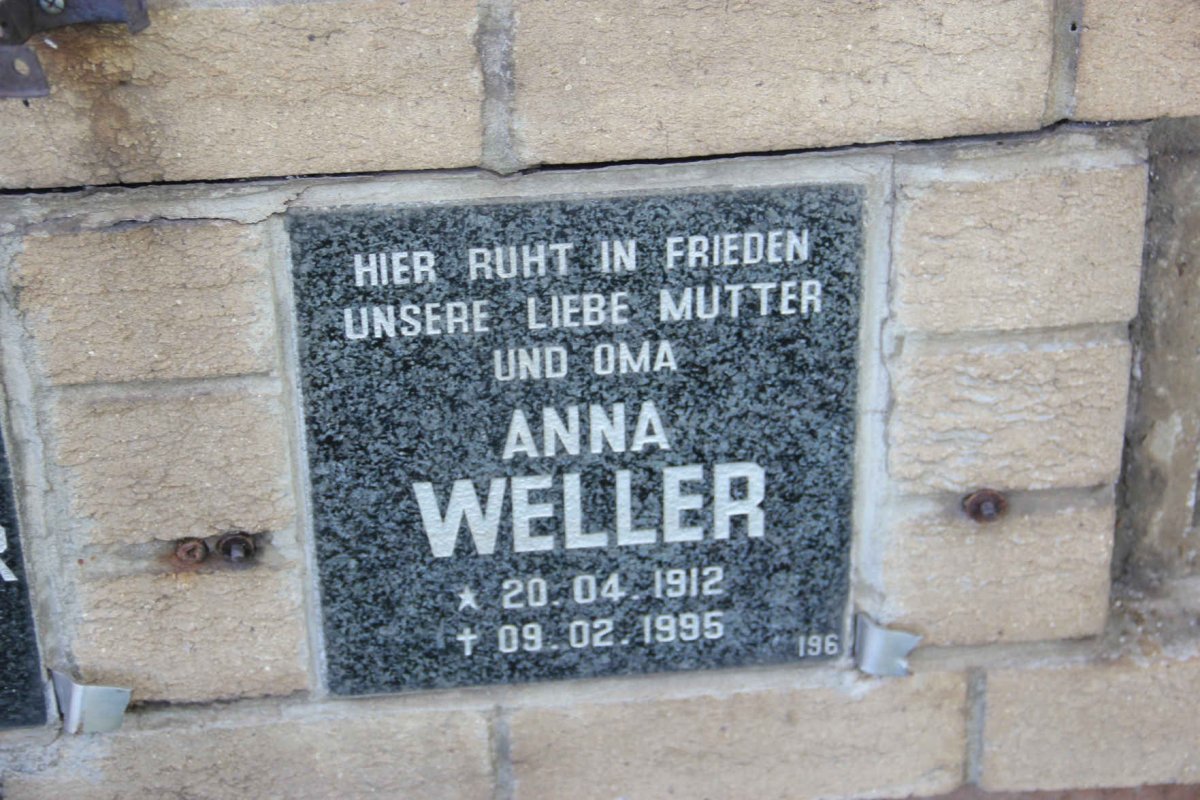 WELLER Anna 1912-1995