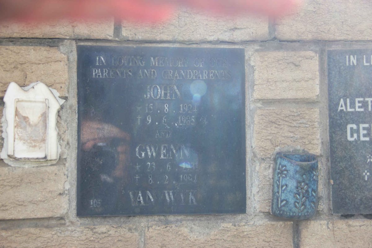 WYK John, van 1924-1985 &amp; Gwen 193?-19??