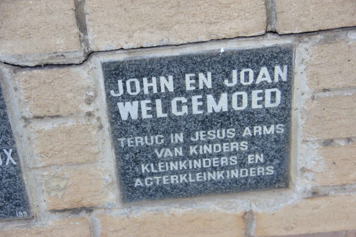 WELGEMOED John &amp; Joan 