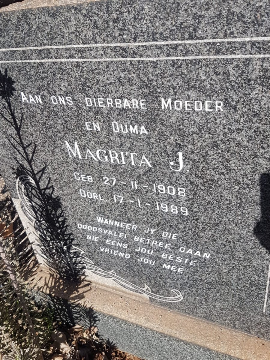 ? Magrita J. 1908-1989