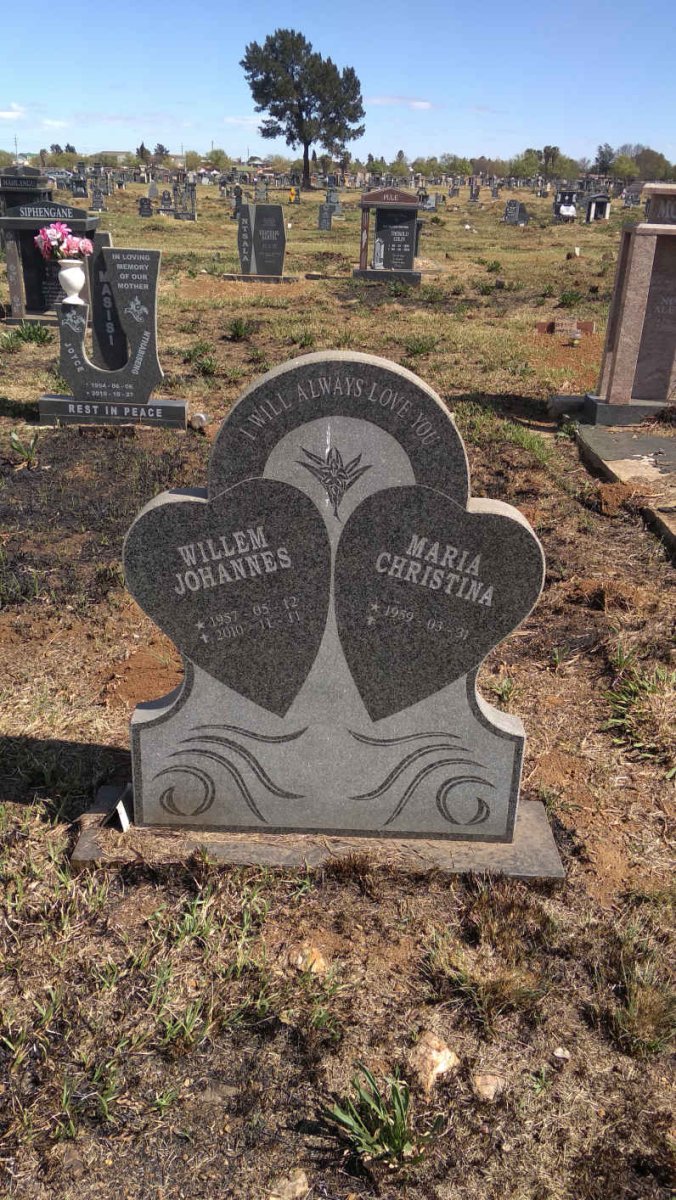 ? Willem Johannes 1957-2010 &amp; Maria Christina 1959-