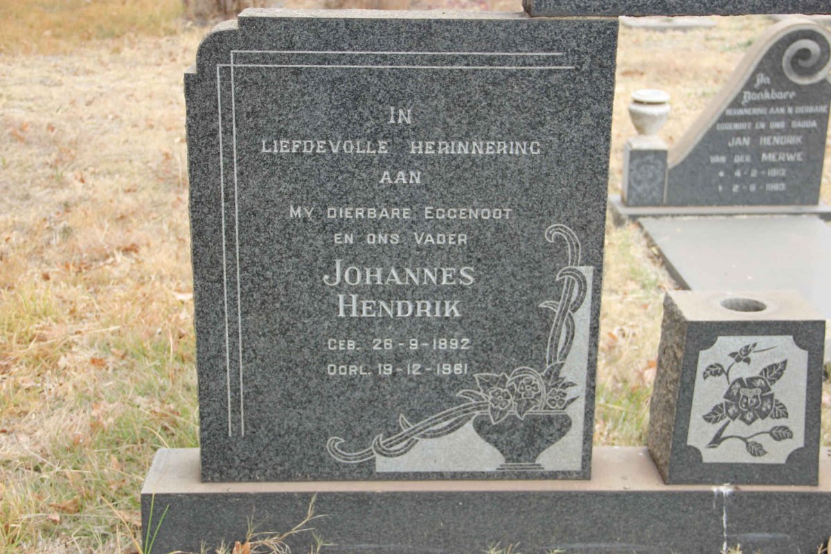 ? Johannes Hendrik 1892-1961 &amp; Susara Johanna VAN DER SCHYFF 1896-1977 