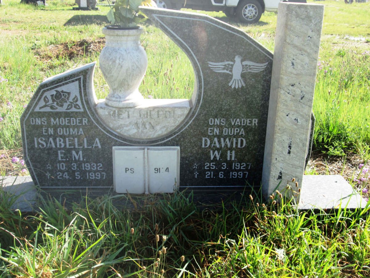? Dawid W.H. 1927-1997 &amp; Isabella E.M. 1932-1997