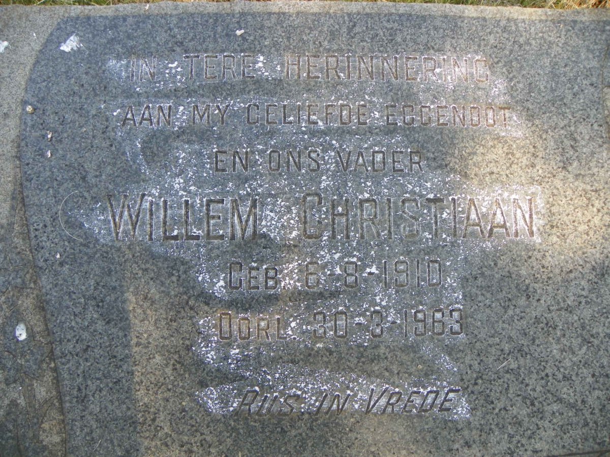 ? Willem Christiaan 1910-1963