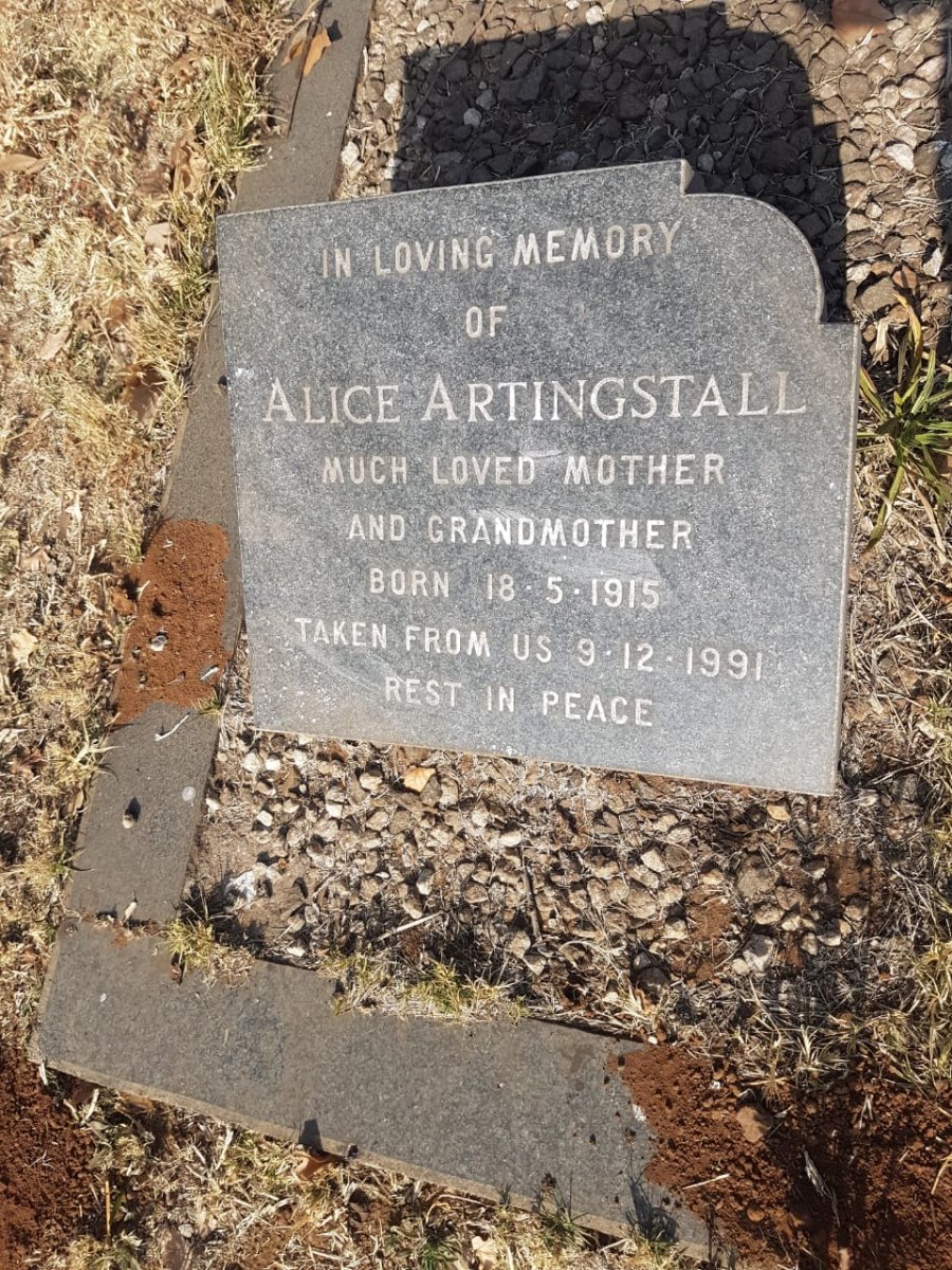 ARTINGSTALL Alice 1915-1991