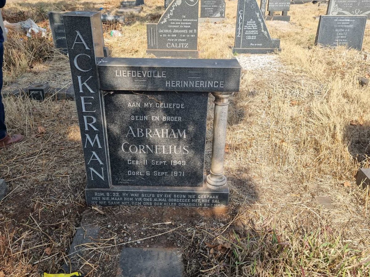 ACKERMAN Abraham Cornelius 1949-1971