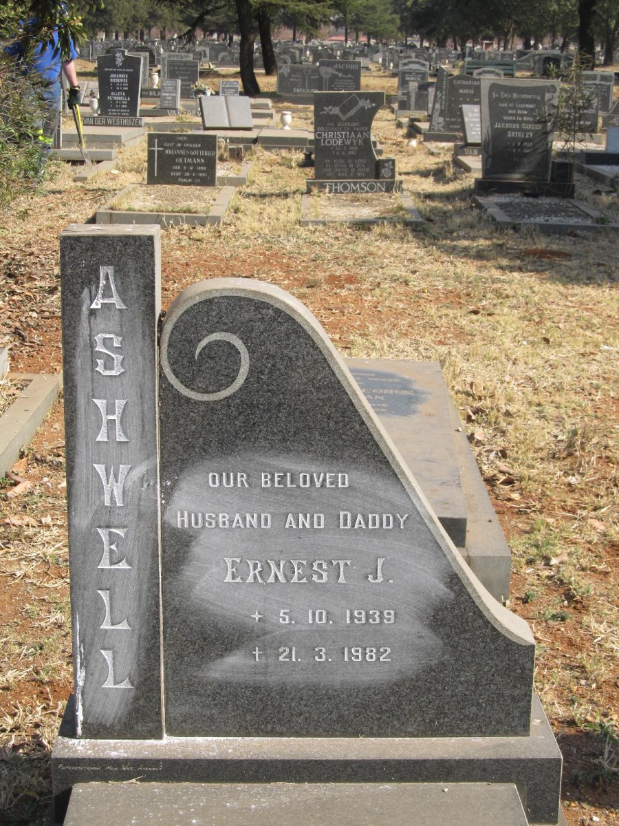 ASHWELL Ernest J. 1939-1982