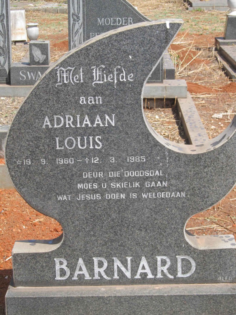 BARNARD Adriaan Louis 1960-1985