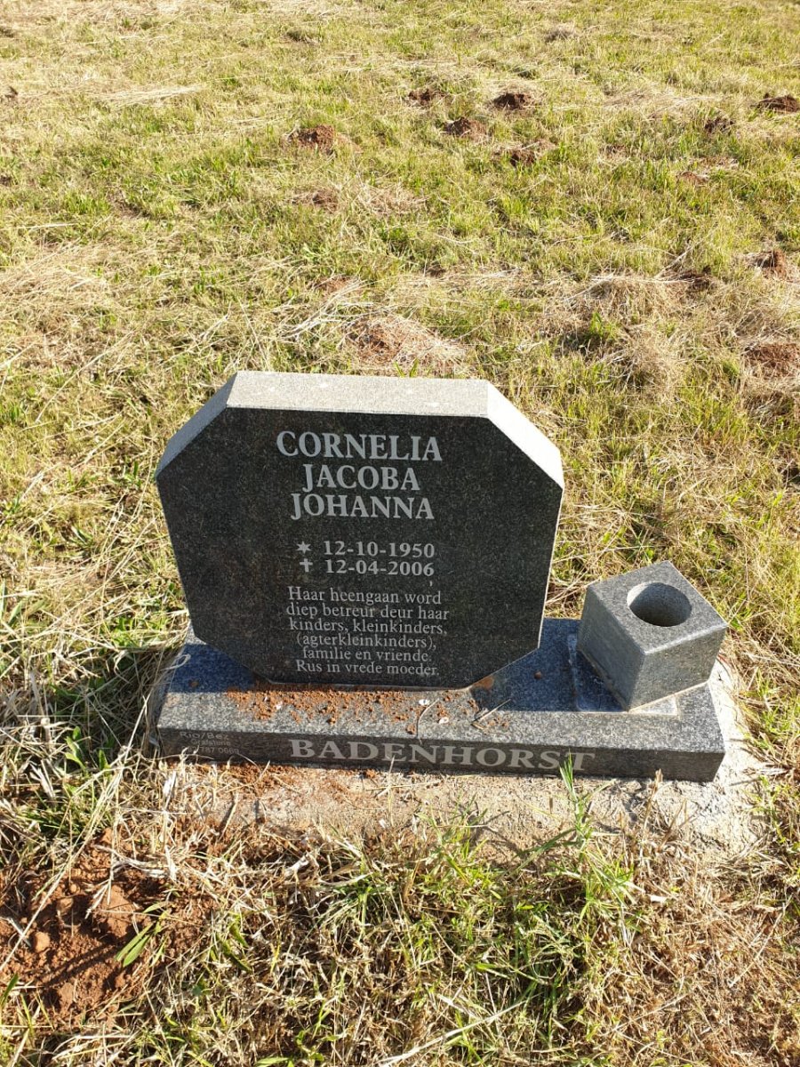 BADENHORST Cornelia Jacoba Johanna 1950-2006