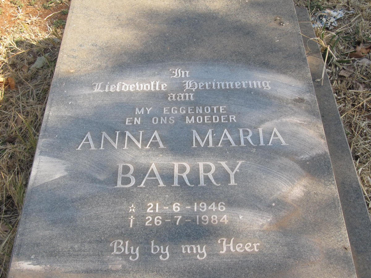 BARRY Anna Maria 1946-1984