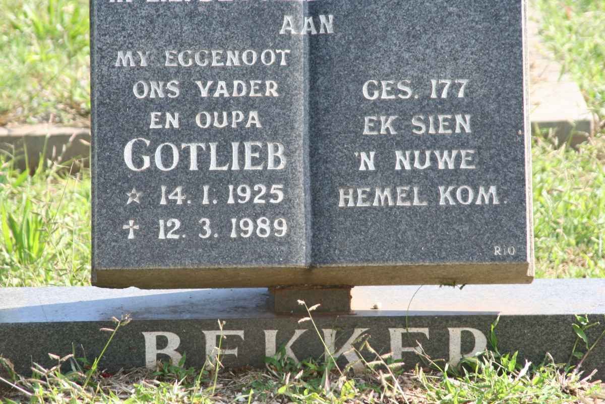 BEKKER Gotlieb 1925-1989