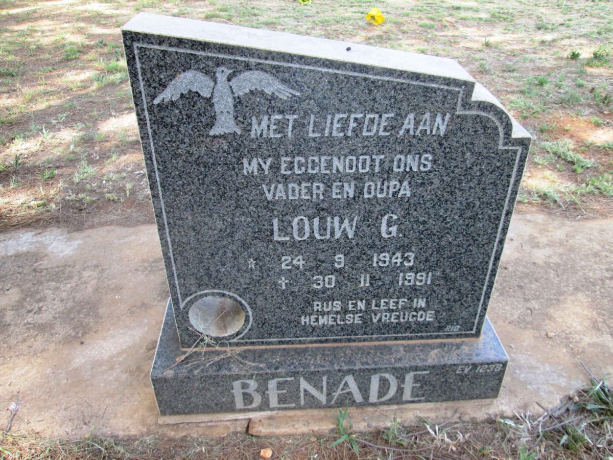 BENADE Louw G. 1943-1991