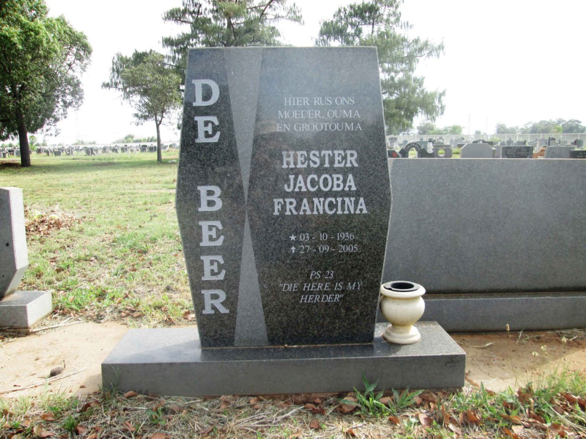 BEER Hester Jacoba Francina, de 1936-2005