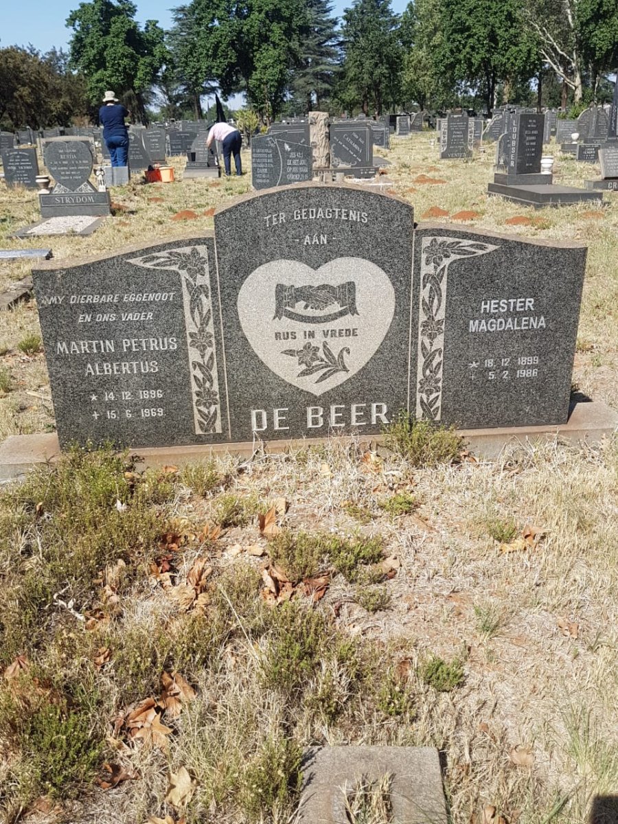 BEER Martin Petrus Albertus, de 1896-1969 &amp; Hester Magdalena 1899-1986