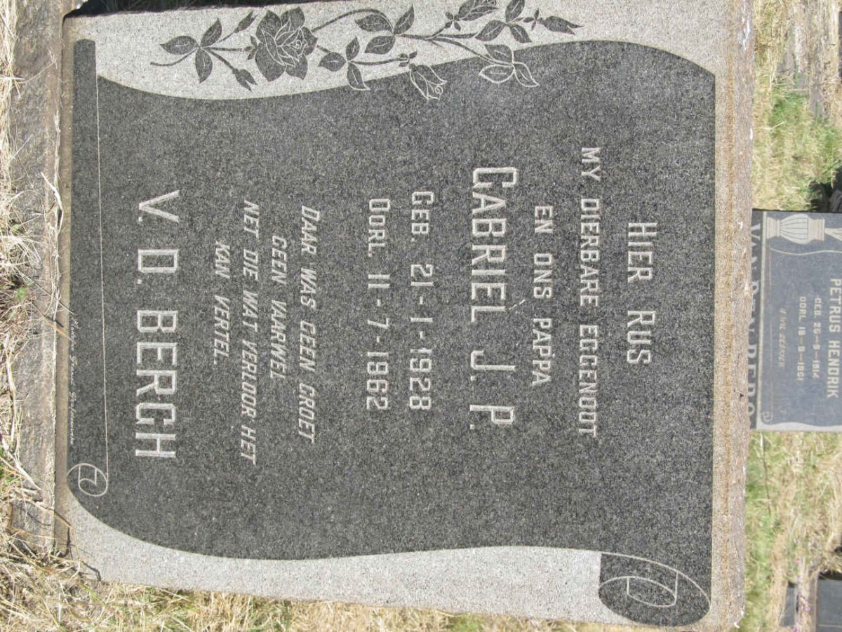 BERGH Gabriel J.P., v.d. 1928-1962
